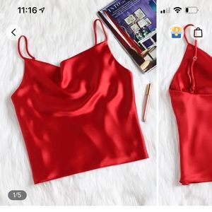 💘NWT💘 RED SATIN TOP